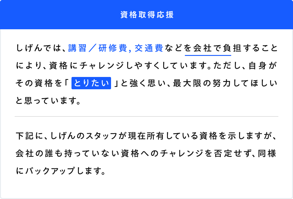 資格取得応援